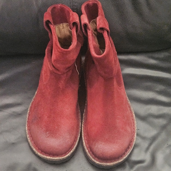 Birkenstock Luton PORT RED SUEDE ANKLE BOOTS Sz 36 Eu 5/5.5US - Picture 5 of 13